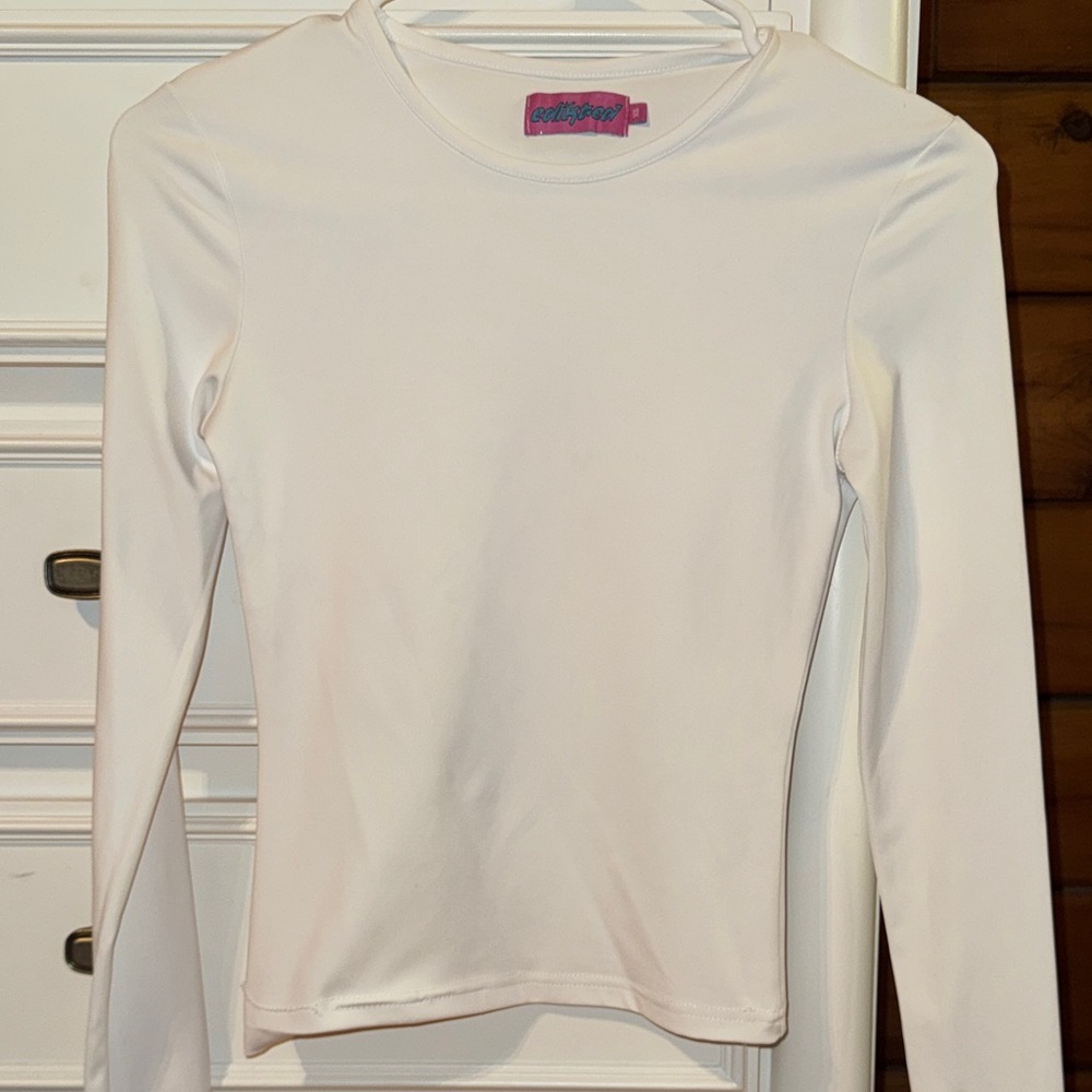 Edikted White Long Sleeve Top